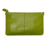 Cthru Bristol Leather Wristlet In Green Leather In Multi