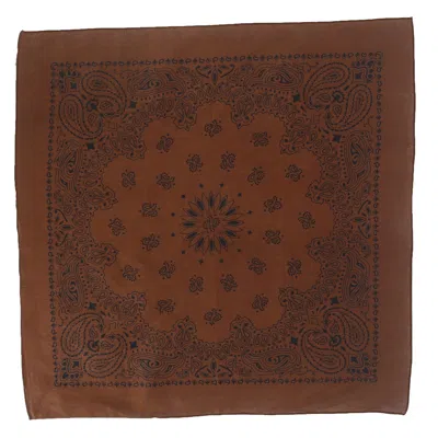 Ctm 27 Inch Austin Paisley Print Bandana In Brown