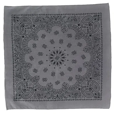 Ctm 27 Inch Austin Paisley Print Bandana In Grey