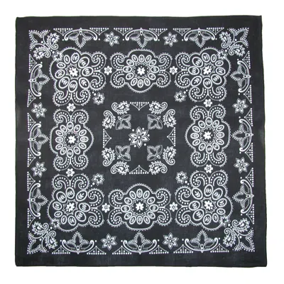 Ctm 27 Inch Extra Large Cotton Paisley Bandana (pack Of 6) In Black