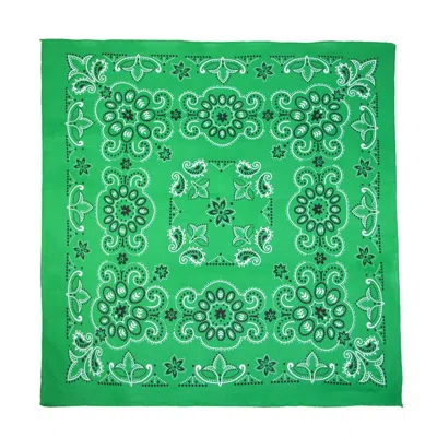 Ctm 27 Inch Extra Large Cotton Paisley Bandana (pack Of 6) In Green