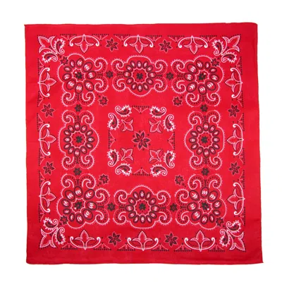 Ctm 27 Inch Extra Large Cotton Paisley Bandana (pack Of 6) In Red
