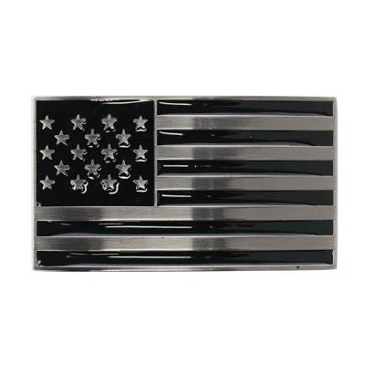 Ctm American Flag Belt Buckle In Silver