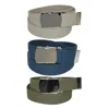 Ctm Big & Tall Cotton Belt With Nickel Buckle (pack Of 3 Colors) In Green