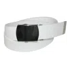 Ctm Big & Tall Cotton Belt With Nickel Finish Buckle (pack Of 3) In White