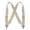 Ctm Big & Tall Elastic Tsa Compliant Side Clip Suspenders With Swivel Hook Ends In Beige