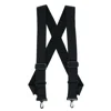 Ctm Big & Tall Elastic Tsa Compliant Side Clip Suspenders With Swivel Hook Ends In Black