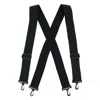 Ctm Big & Tall Elastic Tsa Compliant Suspenders With Swivel Hook Ends In Black