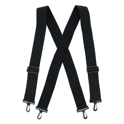 Ctm Big & Tall Elastic Tsa Compliant Suspenders With Swivel Hook Ends In Black