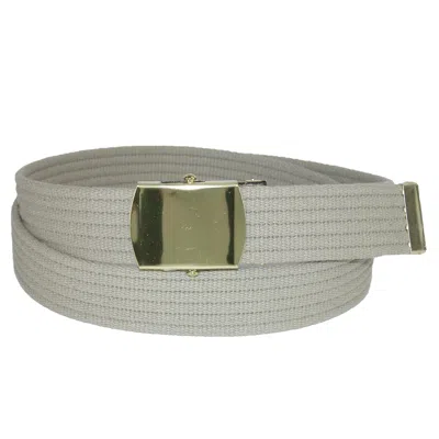 Ctm Big & Tall Ribbed Fabric Belt With Brass Tone Buckle In Green