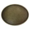 Ctm Blank Oval Belt Buckle With Edge Detail In Gold