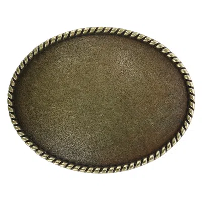 Ctm Blank Oval Belt Buckle With Edge Detail In Gold