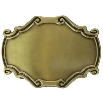 Ctm Blank Vintage Frame Style Belt Buckle In Gold