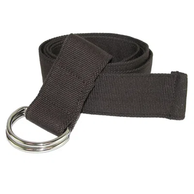 Ctm Canvas Web Belt With D Ring Buckle In Brown