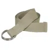 Ctm Canvas Web Belt With D Ring Buckle In Green