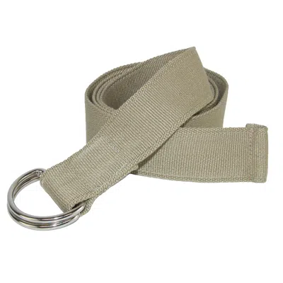 Ctm Canvas Web Belt With D Ring Buckle In Green