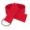 Ctm Canvas Web Belt With D Ring Buckle In Red