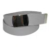 Ctm Cotton Adjustable Belt With Nickel Buckle In Grey