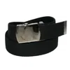 Ctm Cotton Adjustable Belt With Nickel Finish Buckle (pack Of 3) In Black