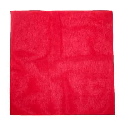 Ctm Cotton All-purpose Solid Bandana In Red