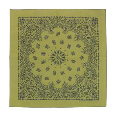 Ctm Cotton Contemporary Paisley Print Bandana In Green