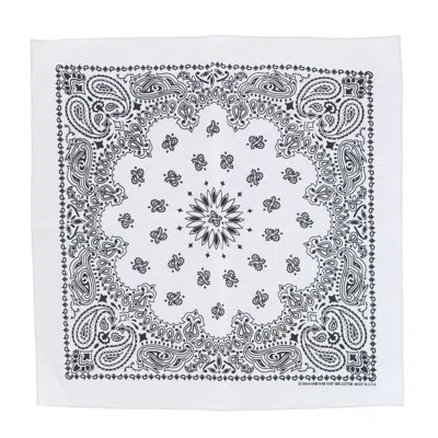 Ctm Cotton Contemporary Paisley Print Bandana In White