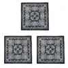 Ctm Cotton Giant-danna Large Bandanas (pack Of 3) In Black