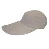 Ctm Cotton Long 5 Inch Bill Visor Baseball Cap In Green
