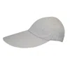 Ctm Cotton Long 5 Inch Bill Visor Baseball Cap In White