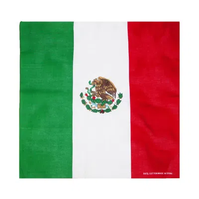 Ctm Cotton Mexican Flag Bandana In Multi