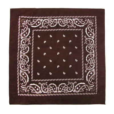 Ctm Cotton Paisley All-purpose Bandana In Brown