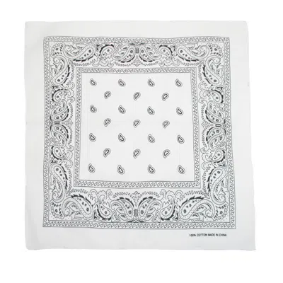 Ctm Cotton Paisley All-purpose Bandana In Grey