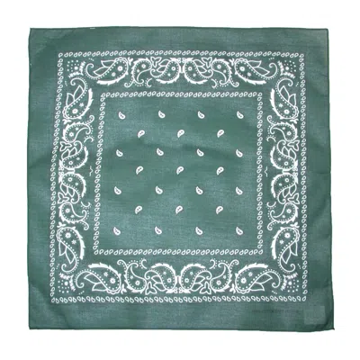 Ctm Cotton Paisley All-purpose Bandanas (pack Of 5 Of Same Color) In Green