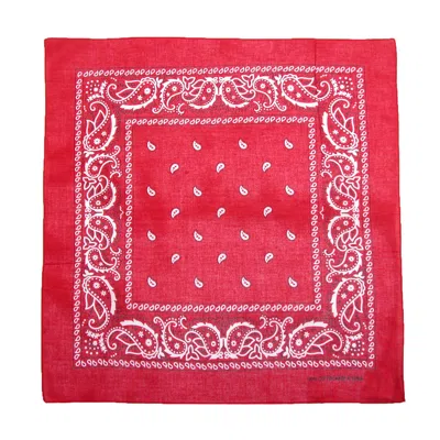 Ctm Cotton Paisley All-purpose Bandanas (pack Of 5 Of Same Color) In Red