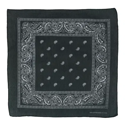 Ctm Cotton Paisley Print Bandana In Black