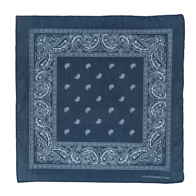 Ctm Cotton Paisley Print Bandana In Blue