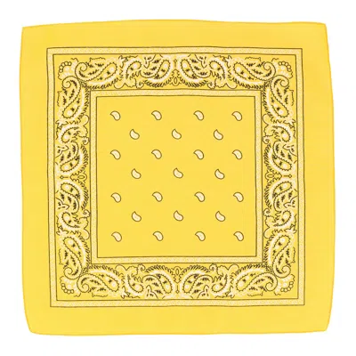 Ctm Cotton Paisley Print Bandana In Gold
