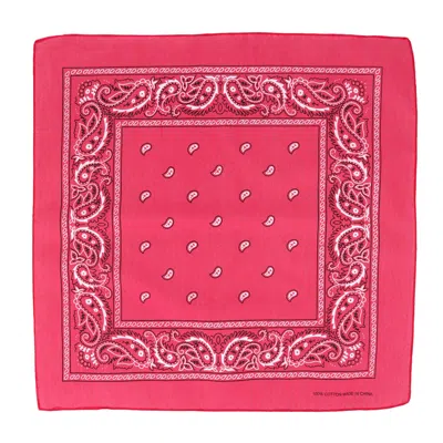 Ctm Cotton Paisley Print Bandana In Pink