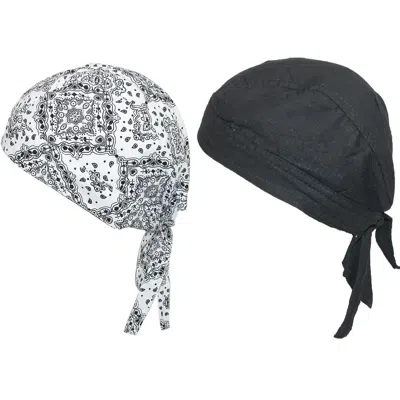 Ctm Cotton Premium Solid And Paisley Do Rag (pack Of 2)