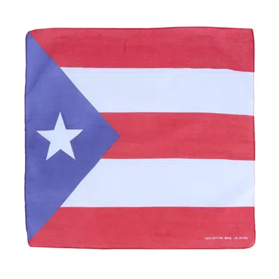 Ctm Cotton Puerto Rico Flag Bandana In Multi