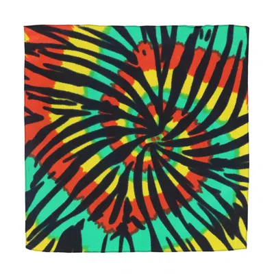 Ctm Cotton Reggae Tie-dye Bandana In Multi