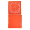 Ctm Cotton Solid And Paisley Print Neon Bandana Kit (pack Of 2) In Orange