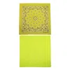 Ctm Cotton Solid And Paisley Print Neon Bandana Kit (pack Of 2) In Yellow