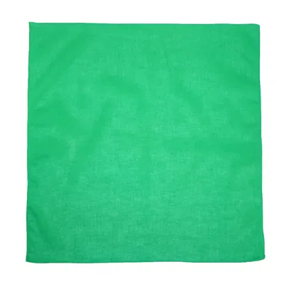 Ctm Cotton Solid Color Bandanas (pack Of 5 Of Same Color) In Green