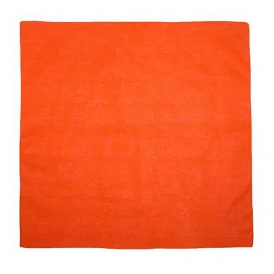 Ctm Cotton Solid Color Bandanas (pack Of 5 Of Same Color) In Orange