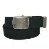 Ctm Cotton Web 1.5 Inch Adjustable Military Buckle Belt In Black