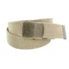 Ctm Cotton Web 1.5 Inch Adjustable Military Buckle Belt In Green