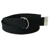 Ctm Cotton Web Belt With D Ring Buckle In Black