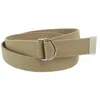 Ctm Cotton Web Belt With D Ring Buckle In Green