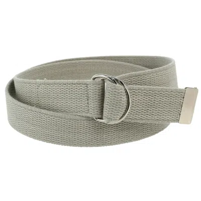 Ctm Cotton Web Belt With D Ring Buckle In Grey